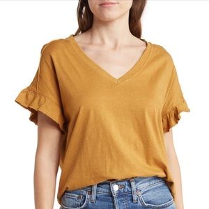 For the Republic ruffle sleeve T-Shirt